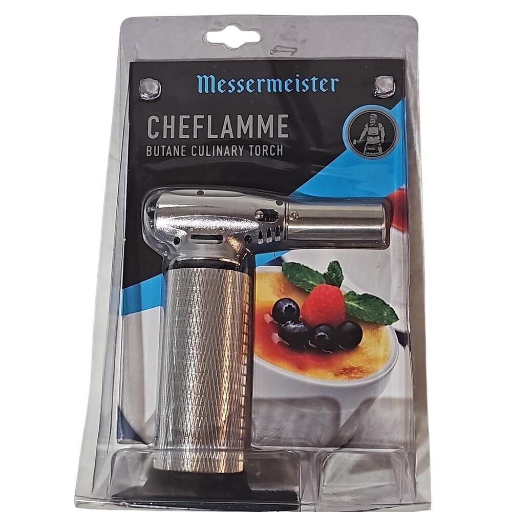 NEW Messermeister Cheflamme Butane Culinary Torch Adjustable Flame